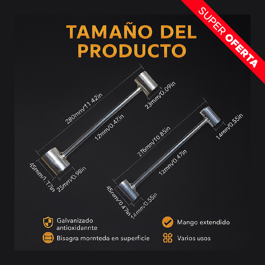 🛠️ LLAVES AJUSTE PRO™ ⚡ SET X 2 LLAVES EN ACERO PARA AJUSTAR BISAGRAS 🛠️