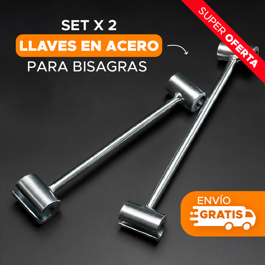 🛠️ LLAVES AJUSTE PRO™ ⚡ SET X 2 LLAVES EN ACERO PARA AJUSTAR BISAGRAS 🛠️