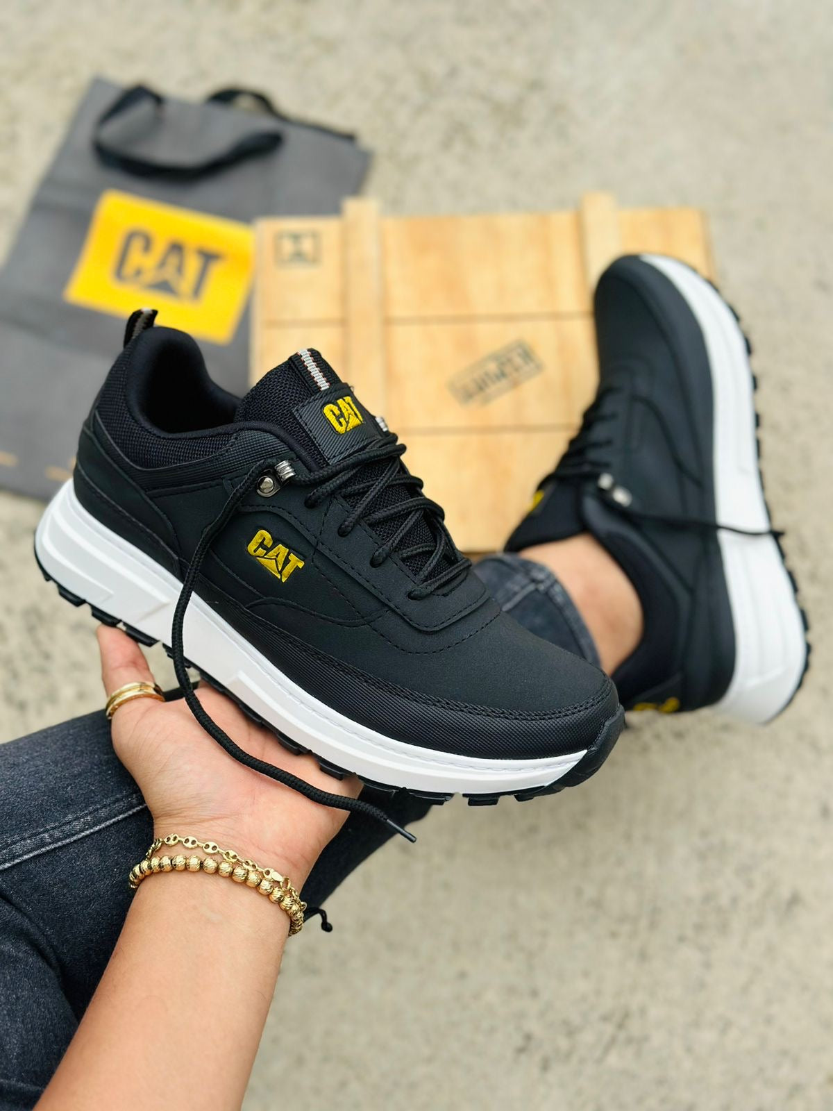 🚨 ZAPATOS CAT ™ ULTRA RESISTENTES COSIDOS 🥇MATERIAL PREMIUM 🥇