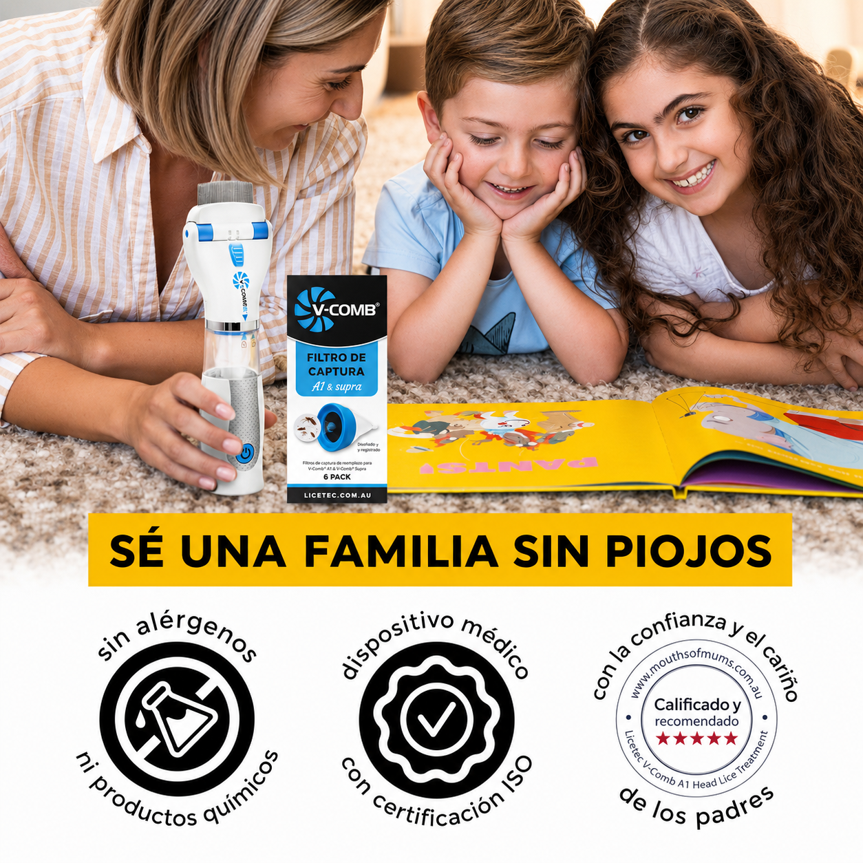 🛡️✨👧 Aspiradora Eléctrica Anti-Piojos 👧✨🛡️