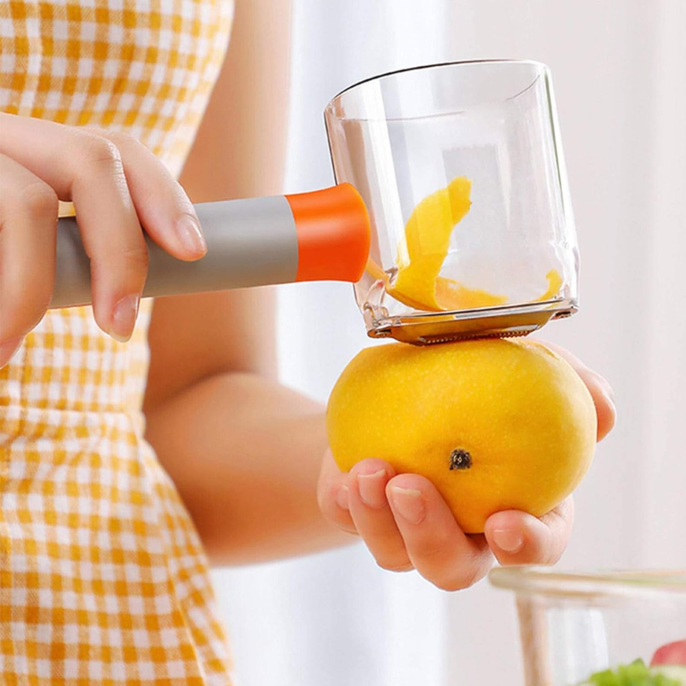 Pelador multifuncional con depósito™ para Frutas y Verduras
