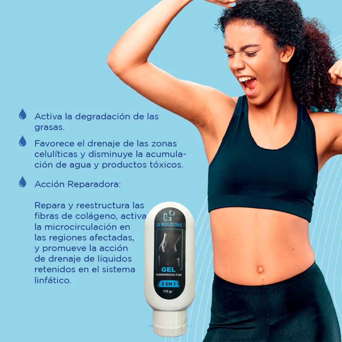 🎁OFERTA GEL TÉRMICO REAFIRMANTE REDUCTOR, ELIMINA FLACIDEZ Y CELULITIS💧